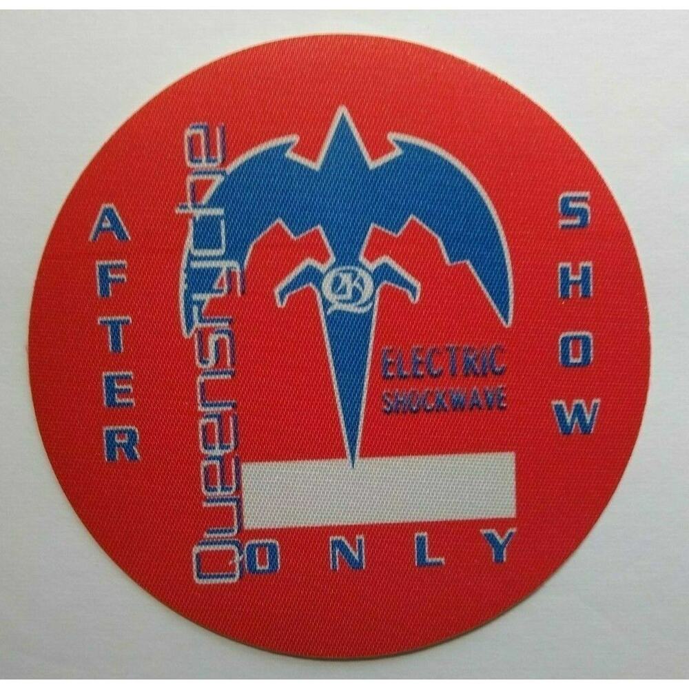 Queensryche Electric Shockwave Backstage Pass Original 1999 Rock Music Red